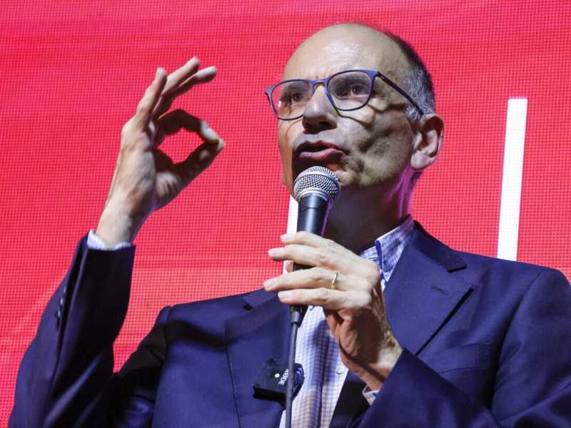 Il segretario del Partito democratico Enrico Letta (Ansa)