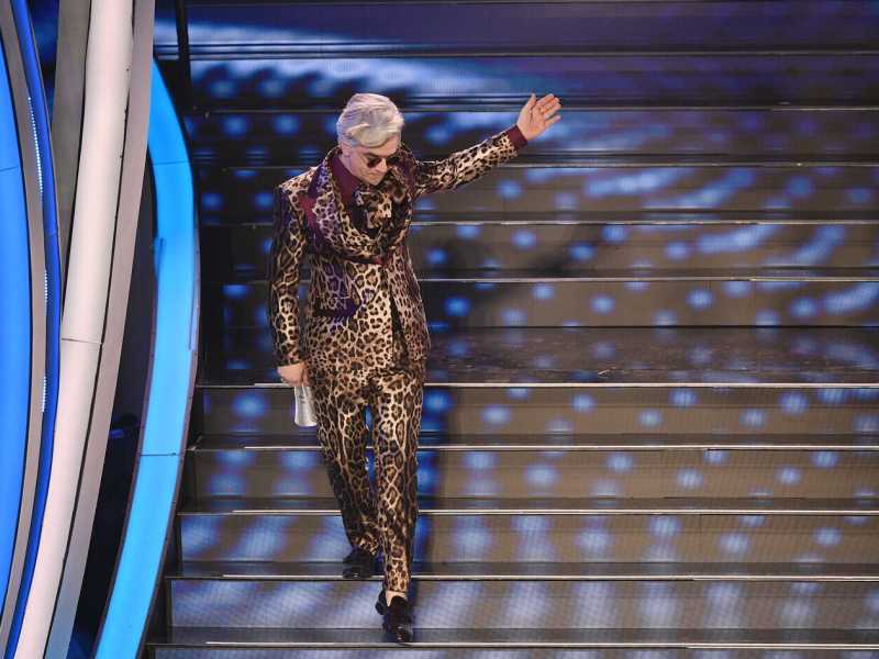 &nbsp;Morgan al festival di Sanremo (LaPresse)