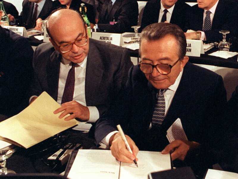 Nella foto, Bettino Craxi e Giulio Andreotti (Ansa) <br />