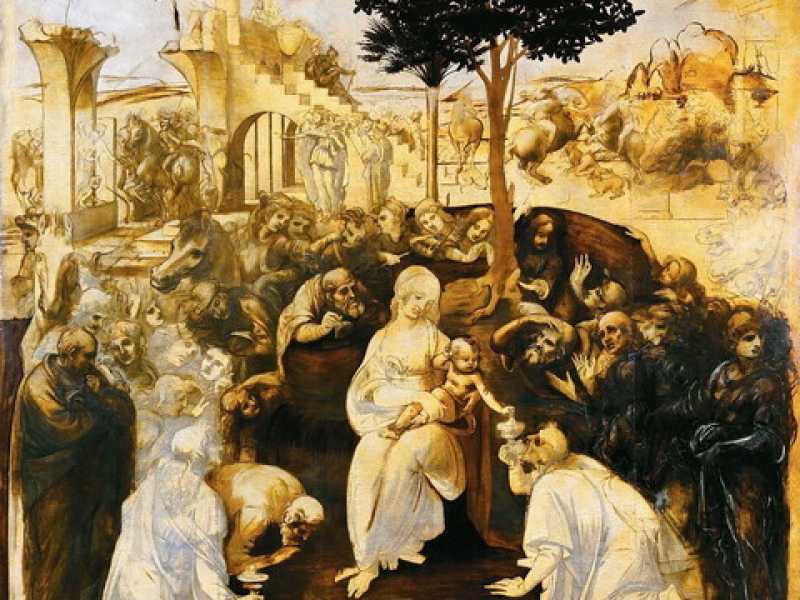 &ldquo;Adorazione dei Magi&rdquo;, Leonardo da Vinci, 1481-82 (Wikipedia)&nbsp;<br />