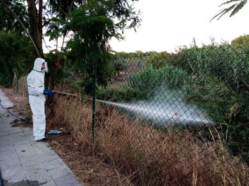 Disinfestazione contro le zanzare (foto Ansa) <br />