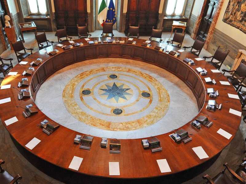  La sala del Consiglio dei ministri (WIkipedia)