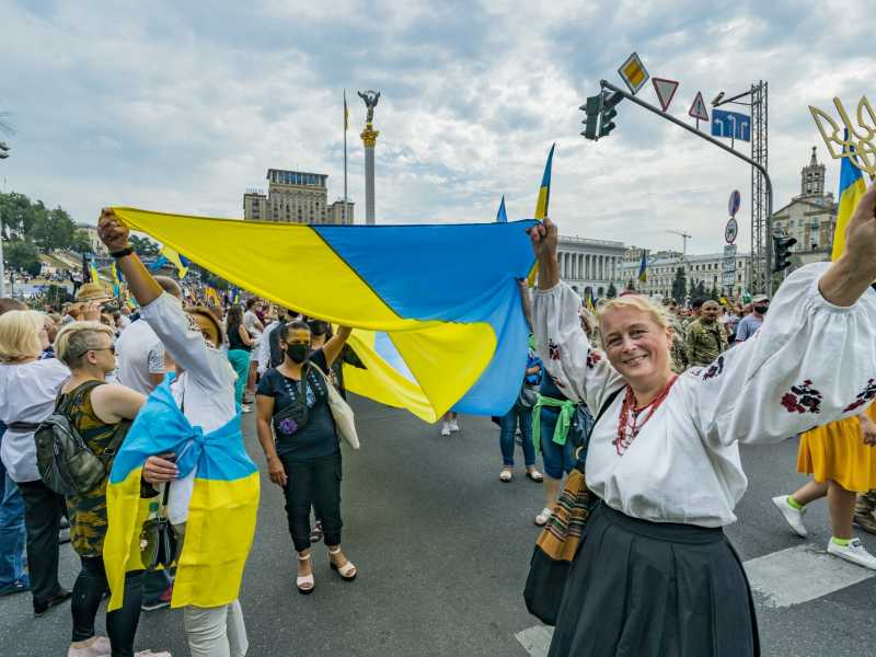 Le celebrazioni per la festa d'Indipendenza ucraina del 24 agosto 2020 (Olycom)
