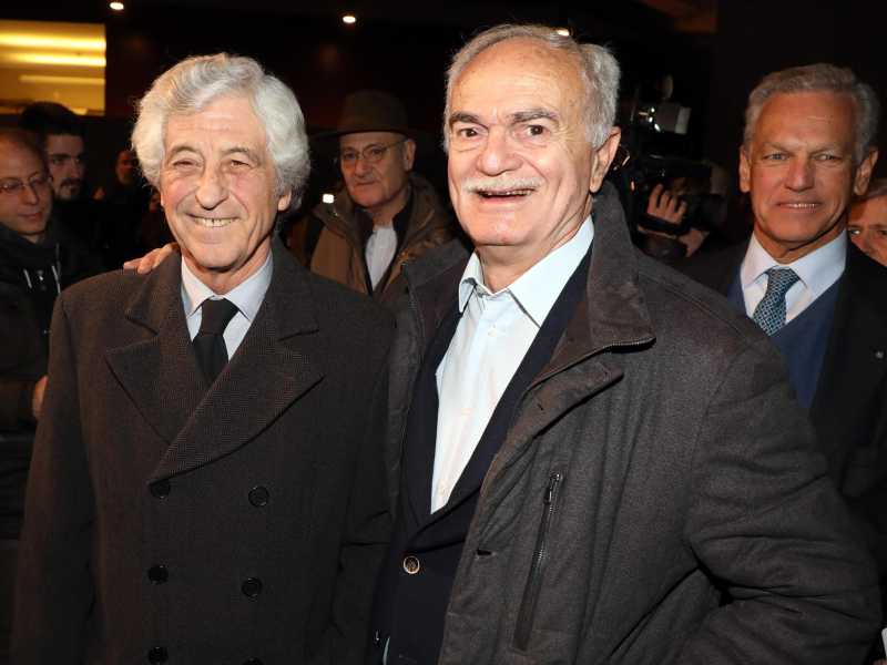  Sandro Mazzola (destra) abbraccia Gianni Rivera (sinistra) nel gennaio 2018