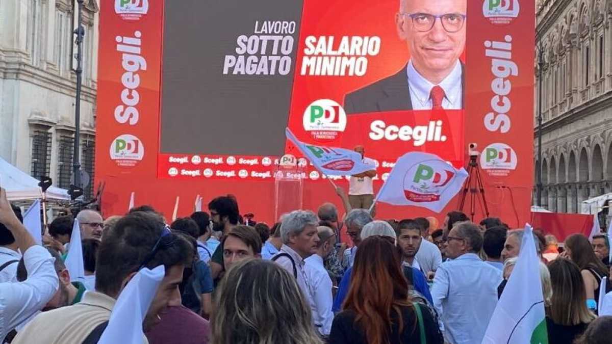 Immagine di La campagna elettorale del Pd parte stanca. Letta: “Noi unica scelta per fermare la destra”
