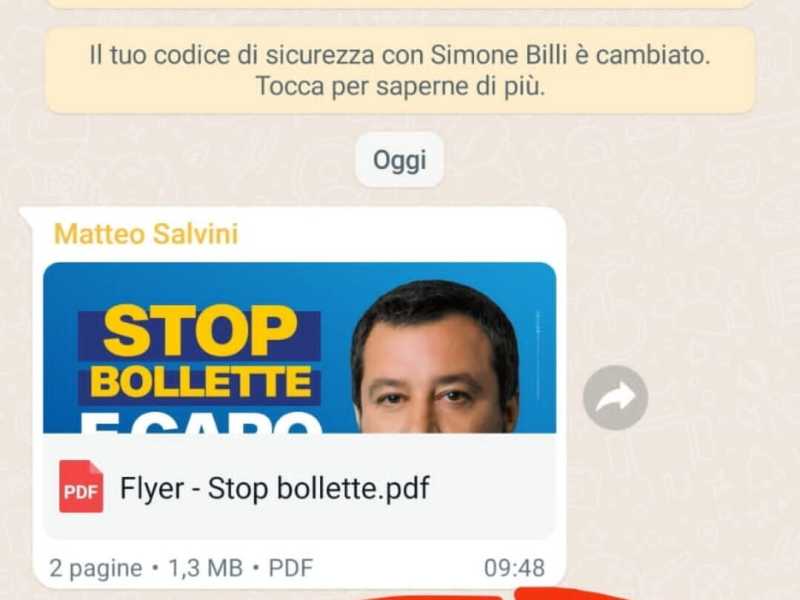 Screenshot chat Lega (Il Foglio)&nbsp;<br />