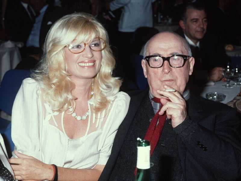 Cesare Zavattini con Monica Vitti (Olycom)&nbsp;
