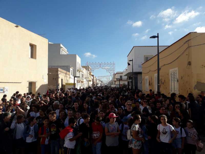 La commemorazione a Lampedusa, foto di Concetta Rizzo, via Ansa&nbsp;<br />