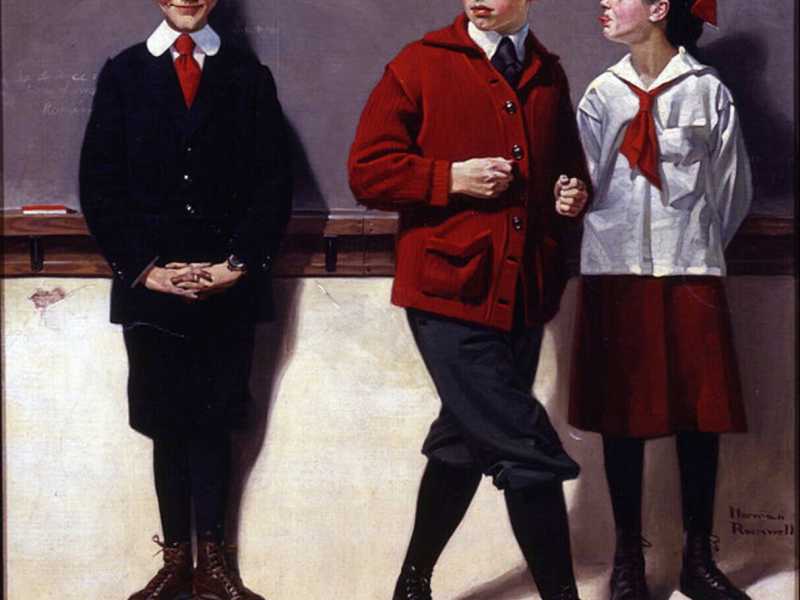Norman Rockwell, &ldquo;Il cugino Reginald fa lo spelling di Peloponneso&rdquo;, 1918 (Wikipedia)&nbsp;<br />