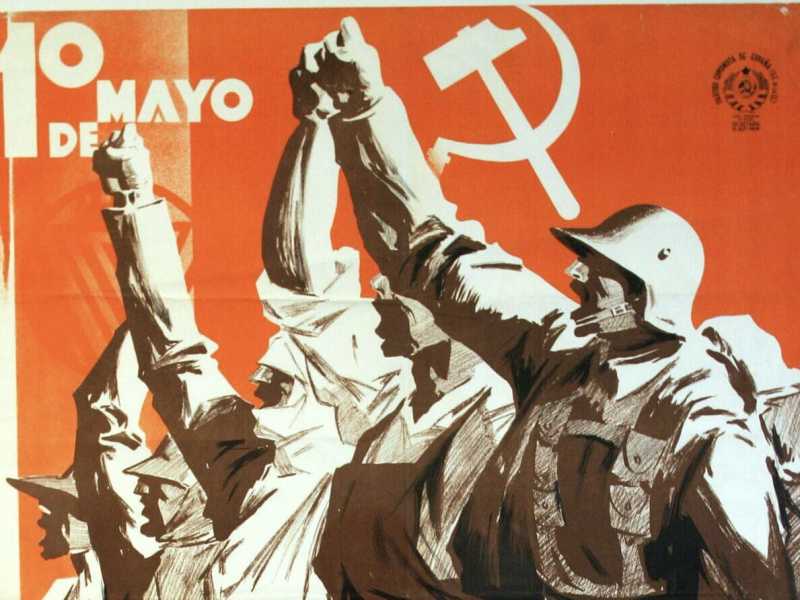 Un poster di propaganda del Fronte popolare spagnolo (Olycom)&nbsp;<br />