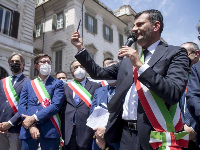&nbsp;Manifestazione Anci (foto Ansa)