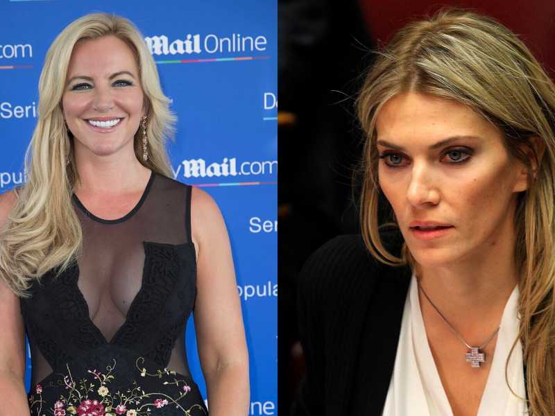 Michelle Mone ( a sinistra) e&nbsp;Eva Kaili. Da foto LaPresse e GettyImages