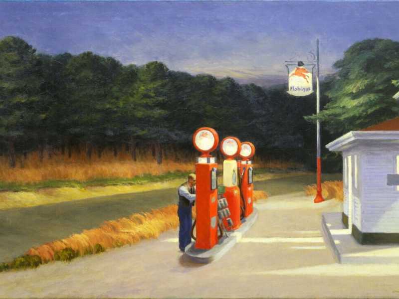 &nbsp;Gas, Edward Hopper, 1940