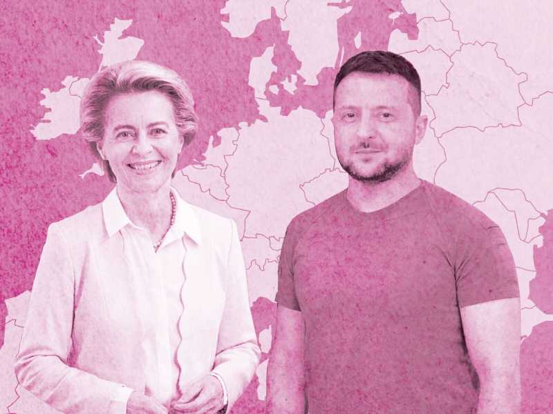 Un manifesto con la scritta: all’Ucraina con amore