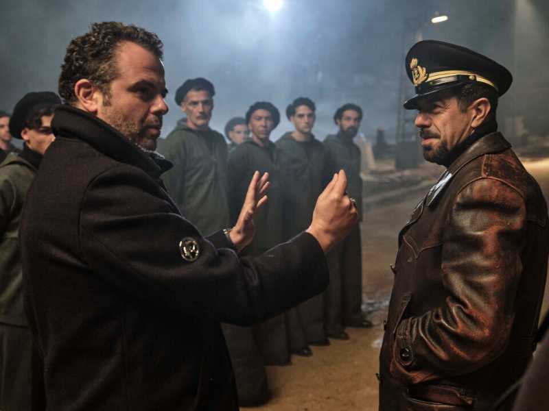 Un'immagine delle riprese del film "Comandante" (foto Enrico De Luigi)