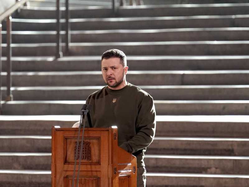 Zelensky a&nbsp;Westminster Hall (Ansa)