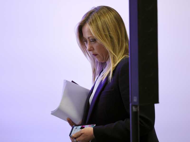 Giorgia Meloni a&nbsp;Brussels (Lapresse)