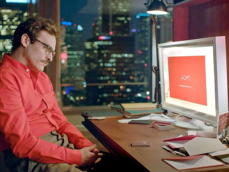 Joaquin Phoenix in una scena di Lei (Her), un film del 2013 scritto e diretto da Spike Jonze&nbsp;<br />