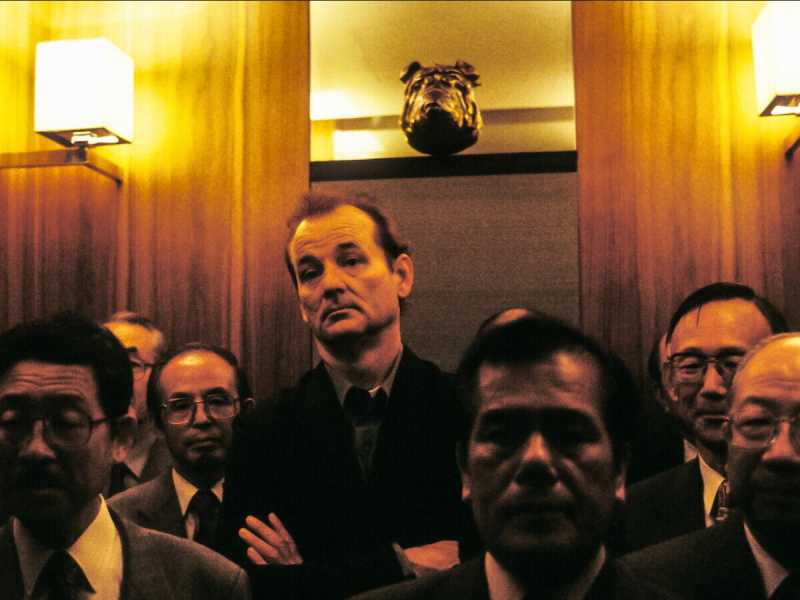 Una scena da "Lost in Translation" di Sofia Coppola con Bill Murray