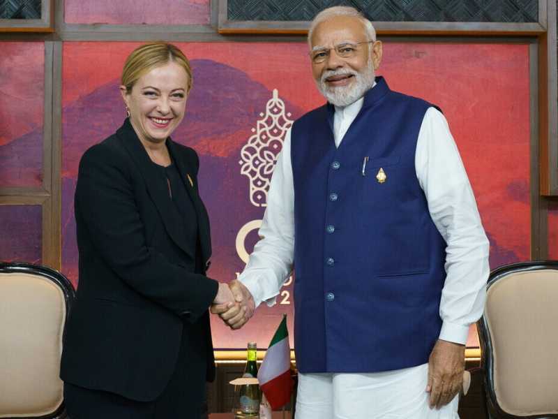 G20 Bali, l'incontro bilaterale tra Giorgia Meloni e Narendra Modi del novembre 2022 (LaPresse)&nbsp;<br />