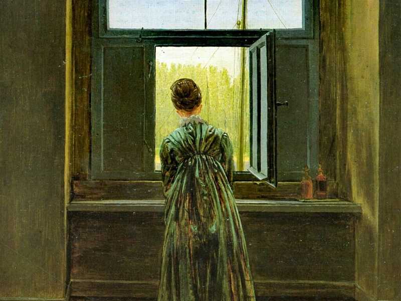 &nbsp;Donna alla finestra, di Caspar David Friedrich (Wikipedia)