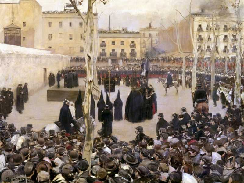 Spagna, esecuzione. Un olio su tela di Ramon Casas, 1895&nbsp;<br />