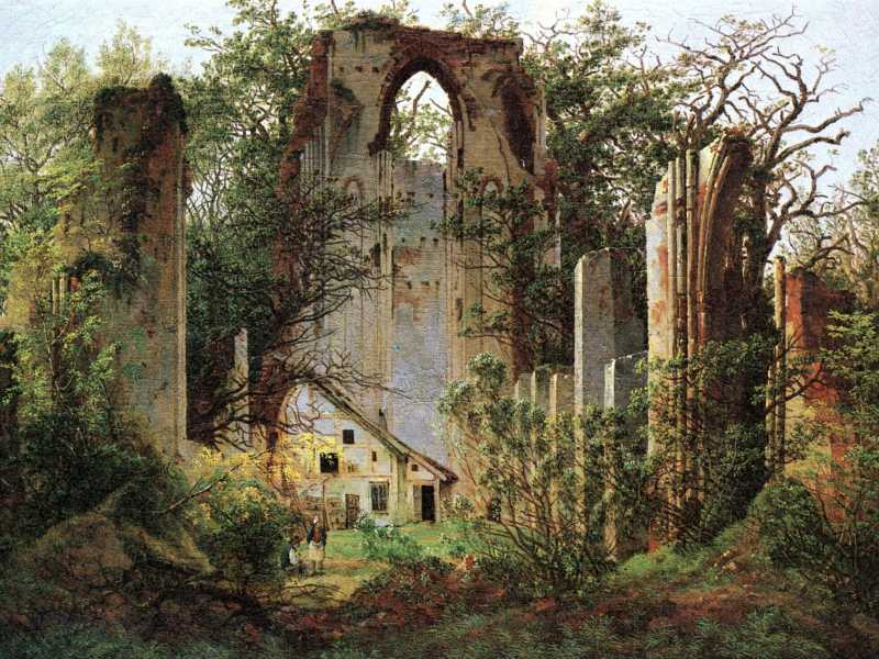 Caspar David Friedrich, "Le rovine di Eldena" (Wikipedia) <br />
