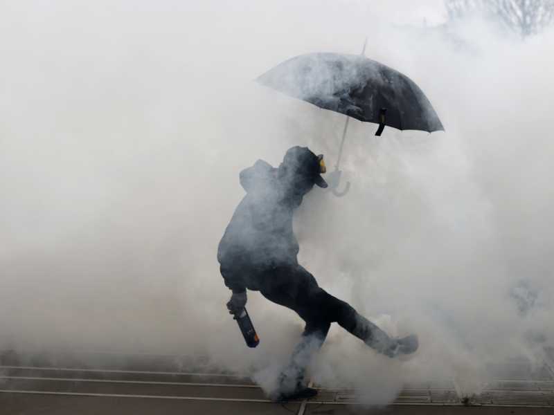 Protesta contro la riforma delle pensioni in Francia (LaPresse)&nbsp;
