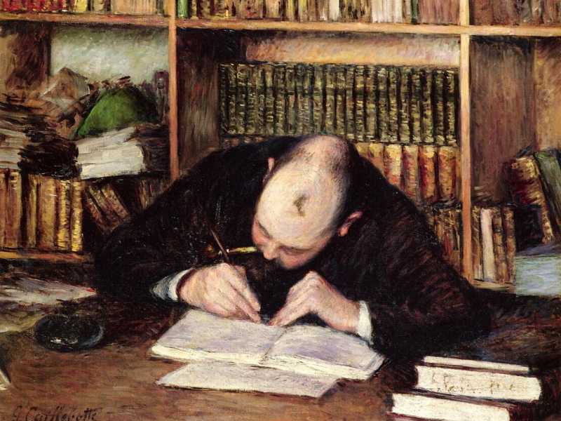 Gustave Caillebotte, ritratto del libraio E.J Fontaine (1885(, Wikimedia <br />