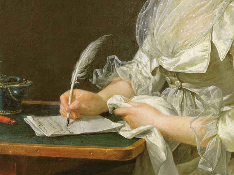 Ritratto di donna (dettaglio) di Adélaïde Labille-Guiard - 1787 <br />