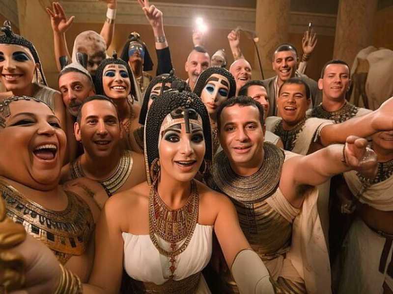 Il selfie di Cleopatra realizzato da Duncan Thomsen usando MidJourney&nbsp;<br />