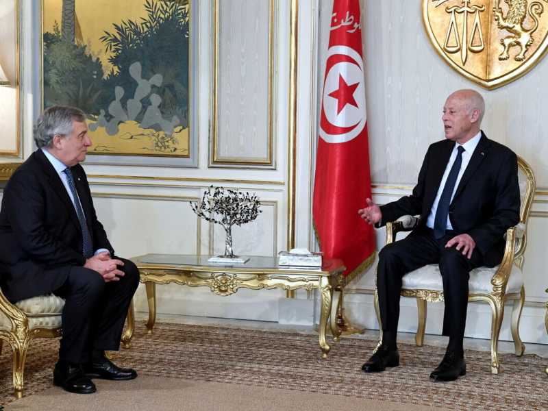 Foto di Tunisian Presidency Handout, via Ansa <br />