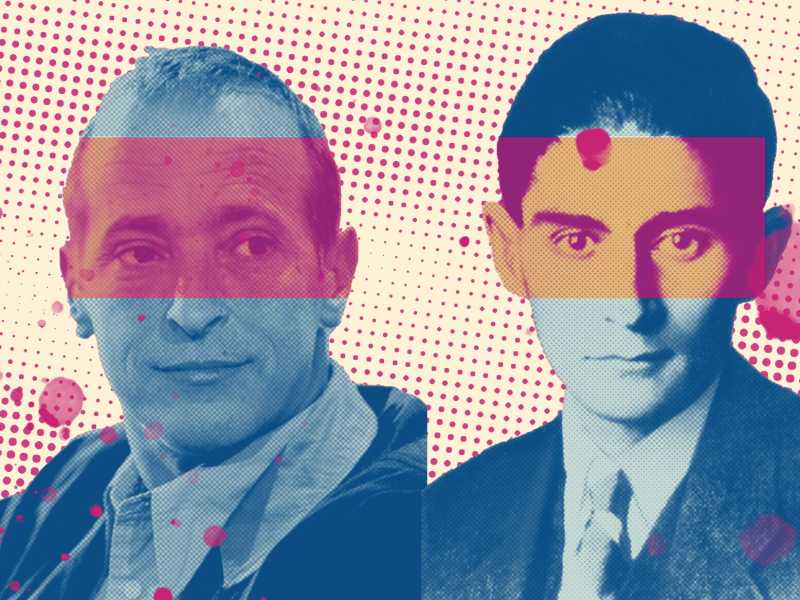 David Sedaris e Franz Kafka (elaborazione grafica di Enrico Cicchetti) <br />