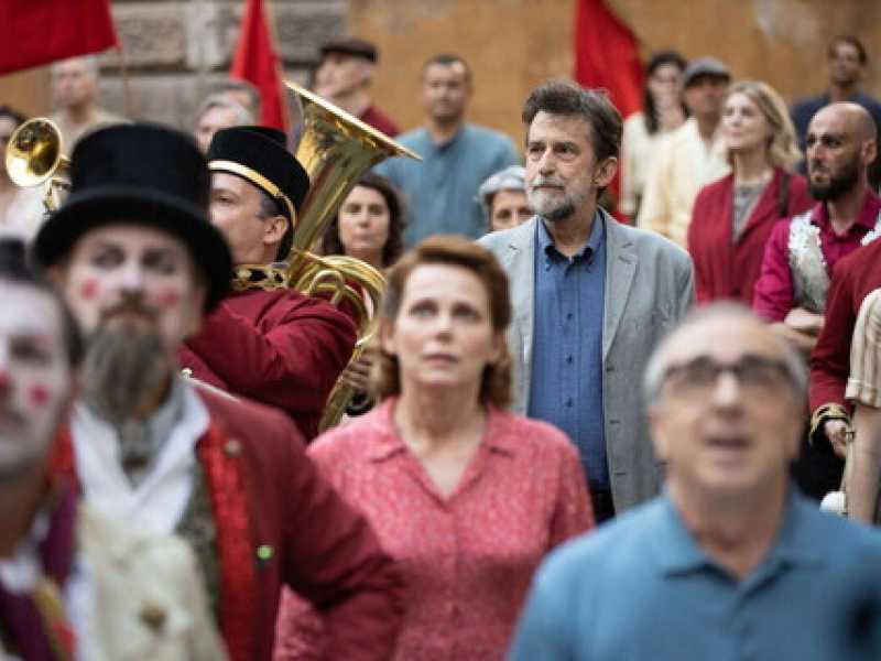 Una scena da “Il sol dell’avvenire” di Nanni Moretti, con Margherita Buy e Silvio Orlando <br />