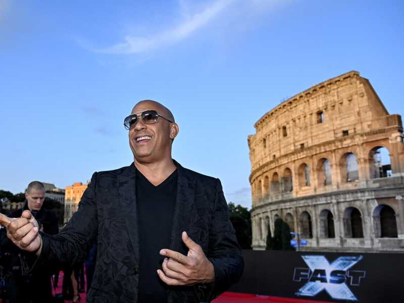 Vin Diesel a Roma (Ansa)
