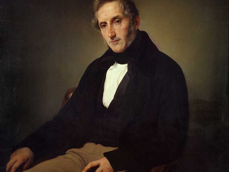 Ritratto di Alessandro Manzoni dipinto da Francesco Hayez (1841) - Pinacoteca di Brera <br />