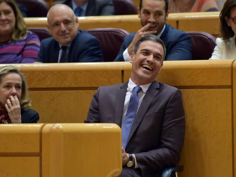 Pedro Sánchez al Senato spagnolo (LaPresse)