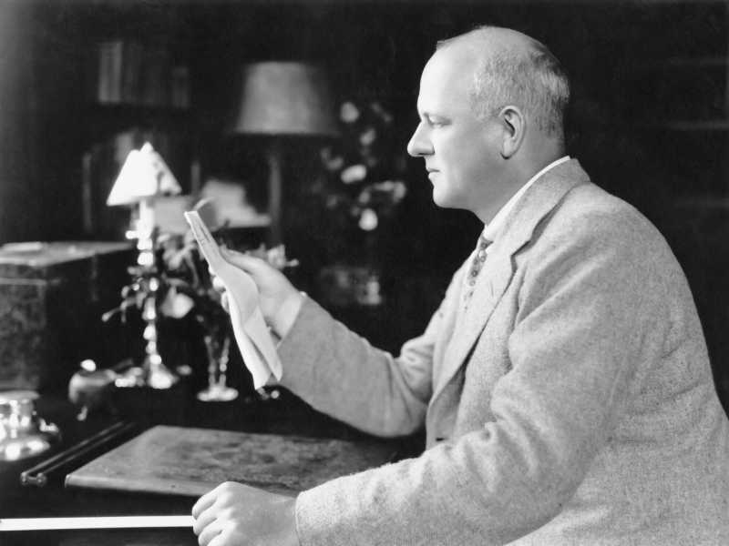 P. G. Wodehouse (1881 - 1975), nel settembre1928 (foto Sasha/Hulton Archive/Getty Images) <br />