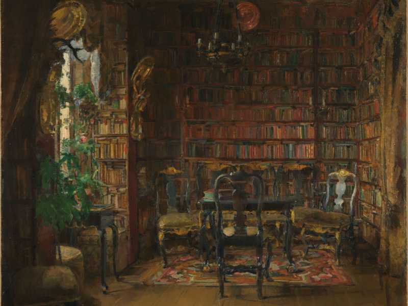 &nbsp;Harriet Backer (1845-1932), &ldquo;La biblioteca di Thorval Boeck&rdquo;