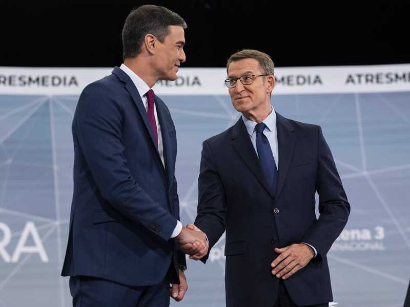 Pedro Sanchez e Nunez Feijóo (LaPresse) <br />