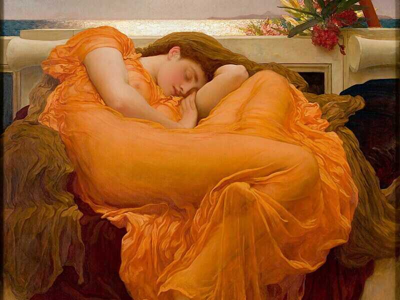 Frederic Leighton, &ldquo;Flaming June&rdquo;, 1895 (Wikipedia)&nbsp;<br />