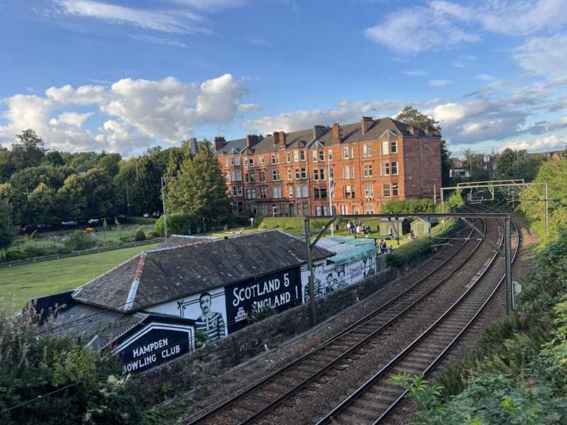 I quattro Hampden Park sono visitabili in un&rsquo;oretta di passo morbido una volta scesi alla stazione del treno di Mount Florida (foto Roberto Gotta)&nbsp;