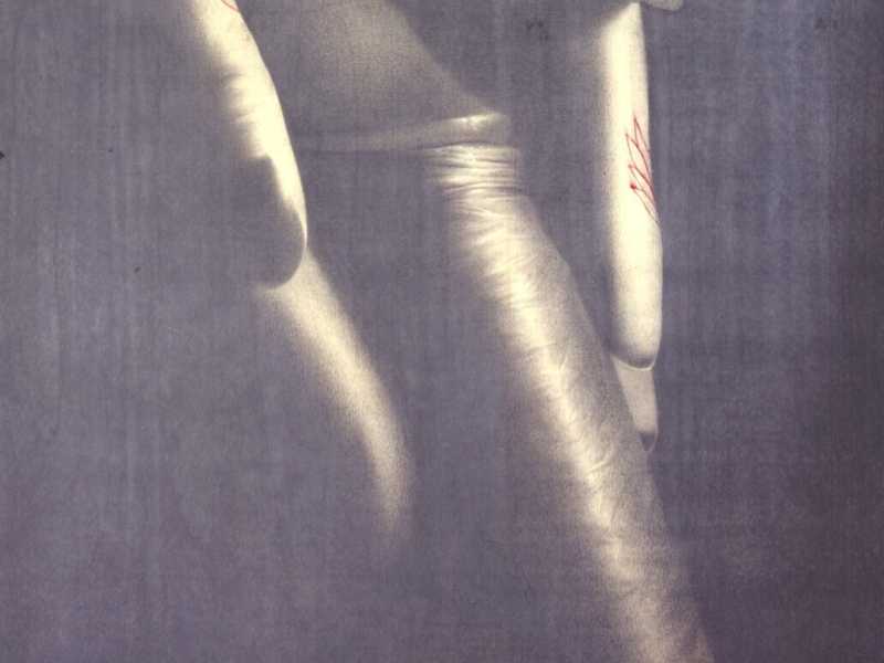 Omar Galliani, Iokanaan. Matita e pastello su tavola di pioppo, 285x185 cm, 2003".&nbsp;<br />