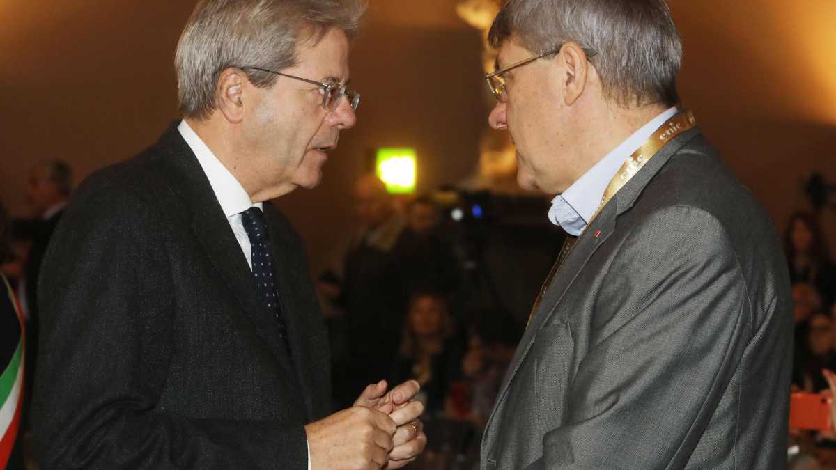Immagine di Landini sbarca a Bruxelles per vedere "il federatore" Gentiloni