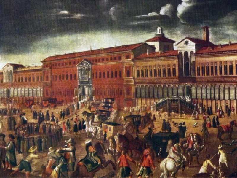 La Ca' Granda di Milano durante la festa del perdono, XVII secolo <br />