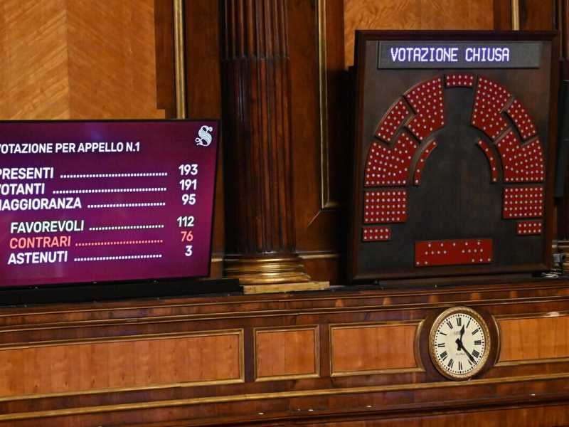  Votazione manovra in Senato di oggi - foto Ansa
