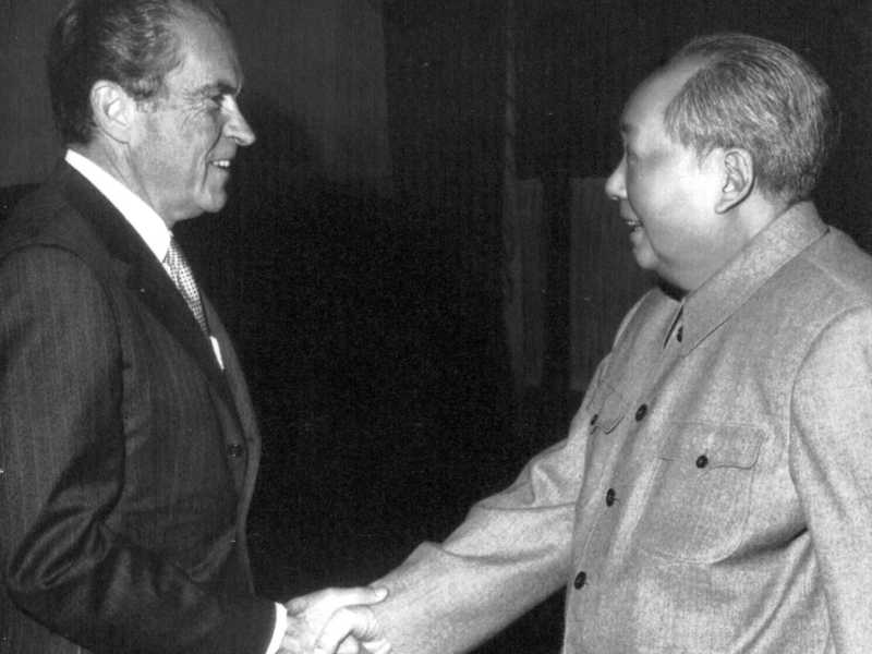 &nbsp;Nixon e Mao - foto Ansa