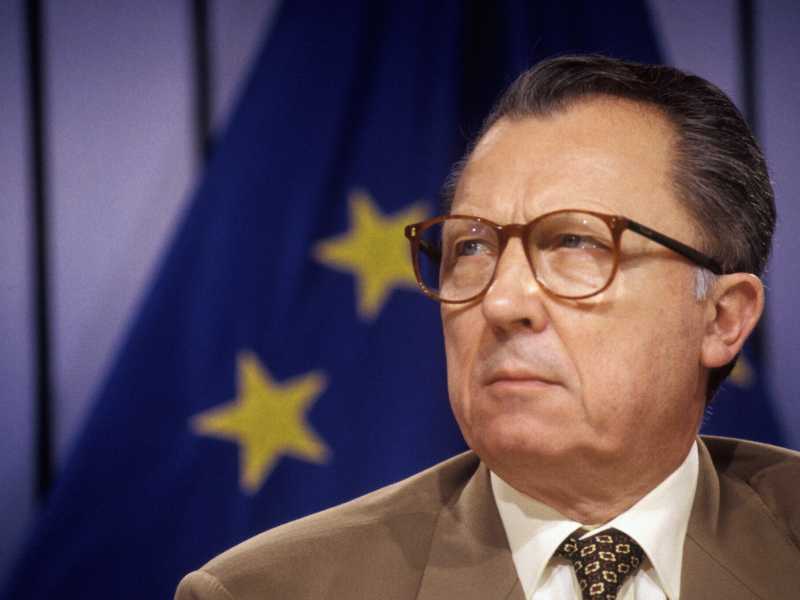 Jacques Delors, giugno 1993 (Jean-Michel TURPIN/Gamma-Rapho via Getty Images)&nbsp;<br />