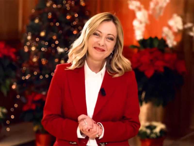  Giorgia Meloni - screen dal video di auguri di buon Natale da X