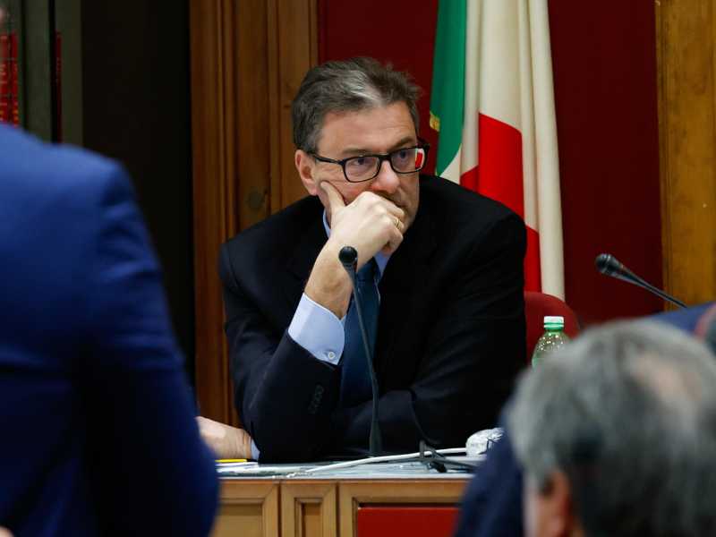  Il ministro dell'Economia Giancarlo Giorgetti - foto Ansa